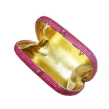 Rosé | Crystal Embellished Pink Evening Clutch – Bold Elegance - in Salmon Pink | Arvea Bags