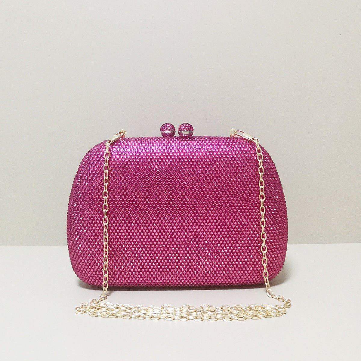 Rosé | Crystal Embellished Pink Evening Clutch – Bold Elegance - in Salmon Pink | Arvea Bags