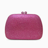 Rosé | Crystal Embellished Pink Evening Clutch – Bold Elegance - in Salmon Pink | Arvea Bags
