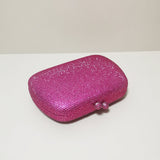 Rosé | Crystal Embellished Pink Evening Clutch – Bold Elegance - in Salmon Pink | Arvea Bags
