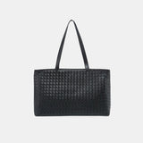 Rosetta Woven Shoulder Tote Bag – Minimalist Design - in Black | Arvea Bags