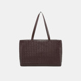 Rosetta Woven Shoulder Tote Bag – Minimalist Design - in Brown | Arvea Bags