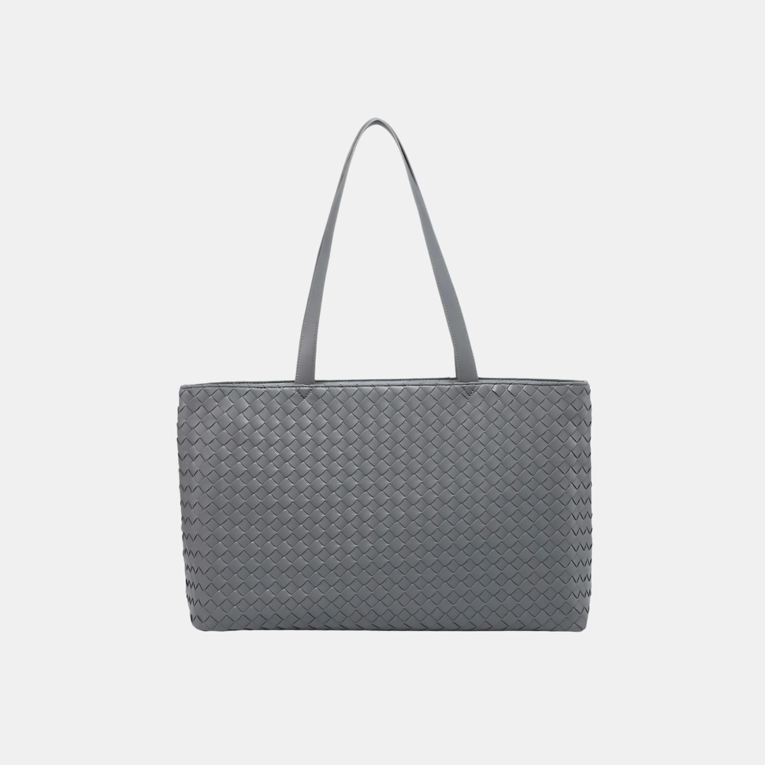 Rosetta Woven Shoulder Tote Bag – Minimalist Design - in Grey | Arvea Bags
