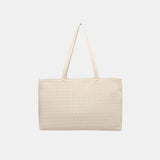 Rosetta Woven Shoulder Tote Bag – Minimalist Design - in Off White | Arvea Bags