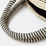 Round Spiral Woven Crossbody Bag – Handcrafted Tote - in Black | Arvea Bags