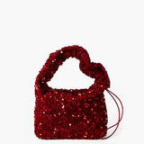 Ruby | Sequined Mini Bag – Glamorous & Dazzling - in Wine Red | Arvea Bags