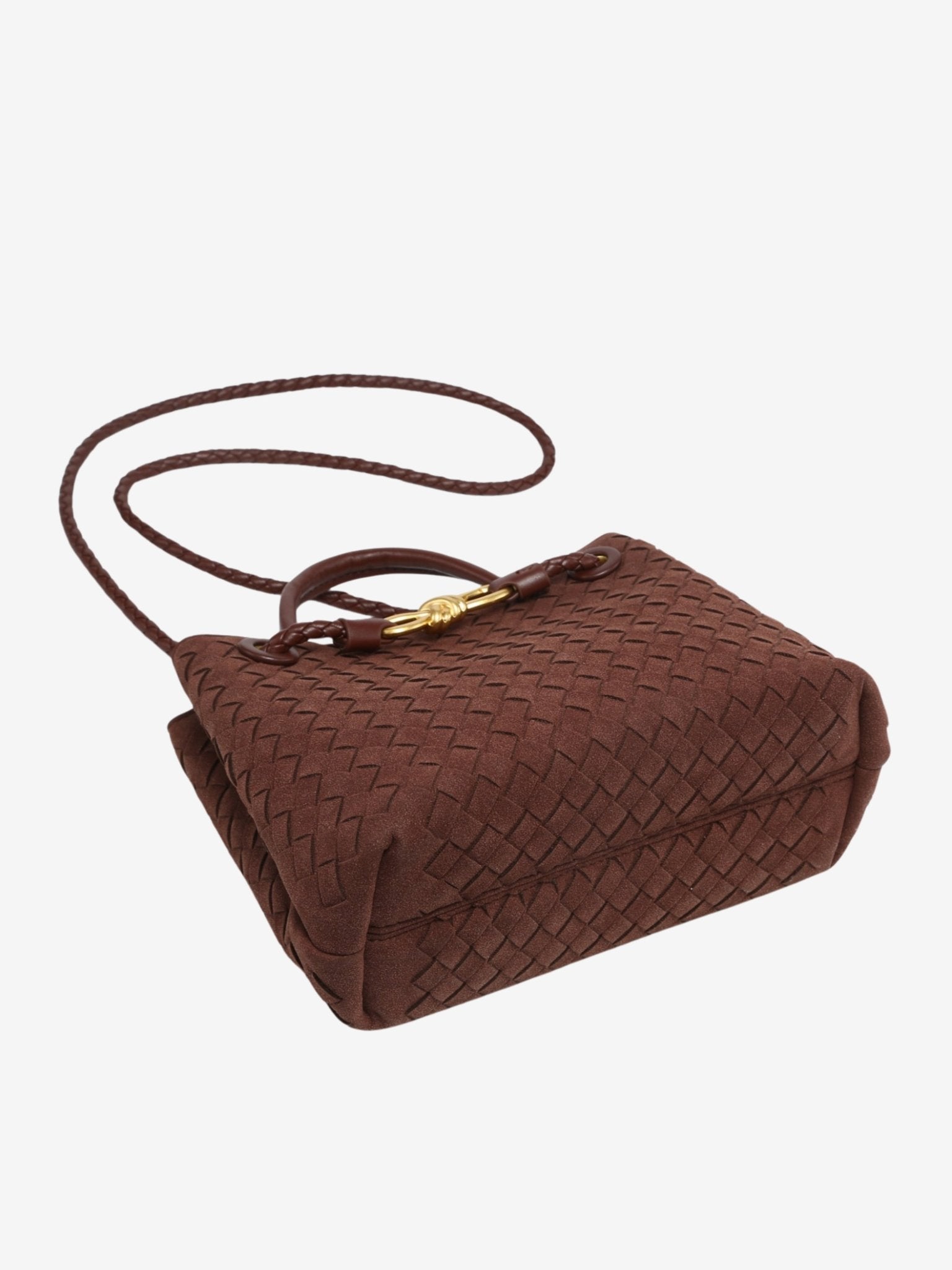 Sabine Woven Suede Handbag – Artisanal, Chic Sophisticated - in Black | Arvea Bags
