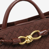 Sabine Woven Suede Handbag – Artisanal, Chic Sophisticated - in Black | Arvea Bags