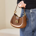 Sandra vegan Leather Brown Shoulder Bag – Designer Crossbody Handbag for Women - in Tan Brown | Arvea Bags