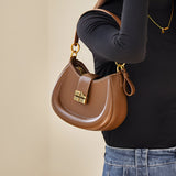 Sandra vegan Leather Brown Shoulder Bag – Designer Crossbody Handbag for Women - in Tan Brown | Arvea Bags