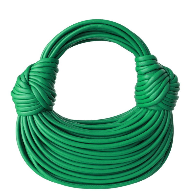 Saphira | Bold Red Sculptural Leather Handbag – Unique, Artistic & Statement - Making - in Green | Arvea Bags
