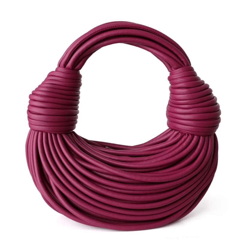 Saphira | Bold Red Sculptural Leather Handbag – Unique, Artistic & Statement - Making - in Maroon | Arvea Bags