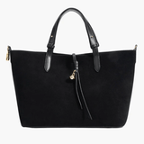 Savannah | Elegant Suede Tote Bag – A Timeless Classic - in Black | Arvea Bags