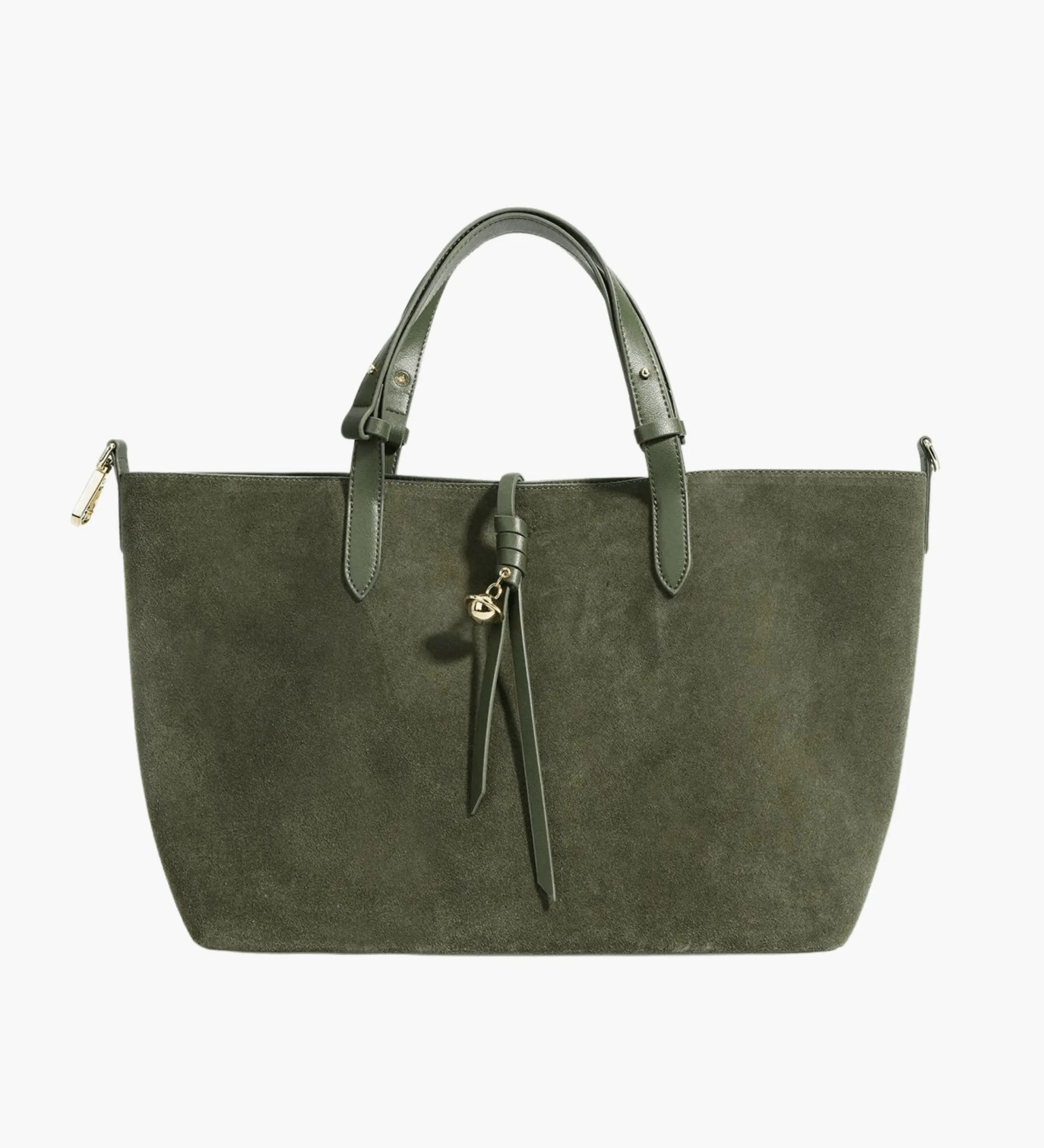 Savannah | Elegant Suede Tote Bag – A Timeless Classic - in Olive | Arvea Bags