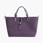 Savannah | Elegant Suede Tote Bag – A Timeless Classic - in Purple | Arvea Bags