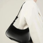Scarlett | Luxe Red Leather Shoulder Bag – Bold & Chic - in Black | Arvea Bags
