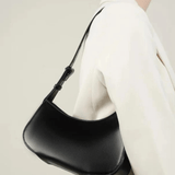 Scarlett | Luxe Red Leather Shoulder Bag – Bold & Chic - in Black | Arvea Bags