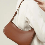 Scarlett | Luxe Red Leather Shoulder Bag – Bold & Chic - in Black | Arvea Bags