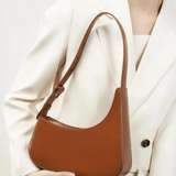 Scarlett | Luxe Red Leather Shoulder Bag – Bold & Chic - in Black | Arvea Bags