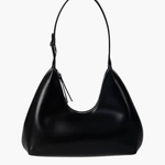 Selene | Luxe Black Leather Shoulder Bag – Sleek & Modern - in Black | Arvea Bags