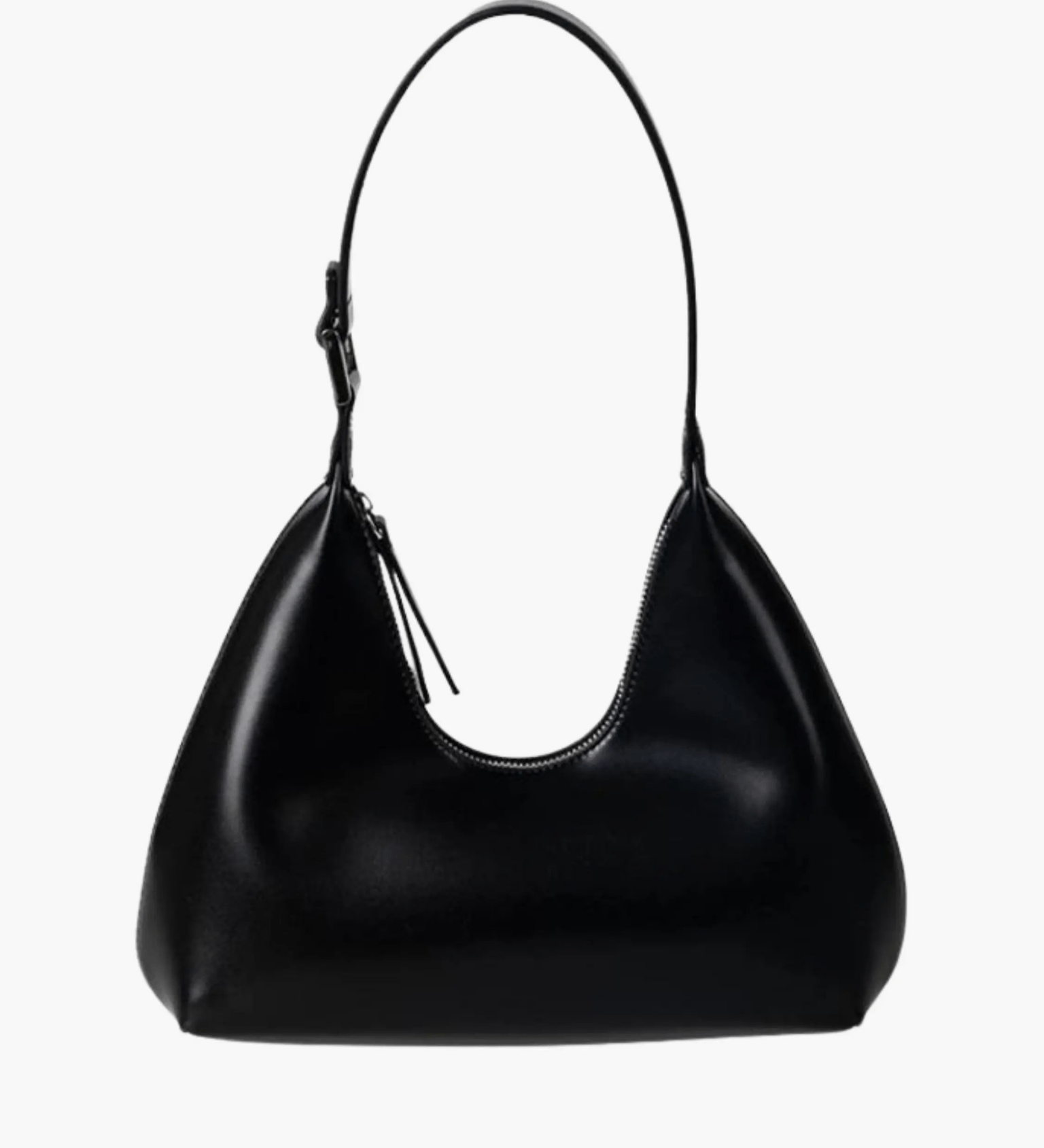 Selene | Luxe Black Leather Shoulder Bag – Sleek & Modern - in Black | Arvea Bags