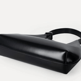 Selene | Luxe Black Leather Shoulder Bag – Sleek & Modern - in Black | Arvea Bags