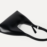 Selene | Luxe Black Leather Shoulder Bag – Sleek & Modern - in Black | Arvea Bags