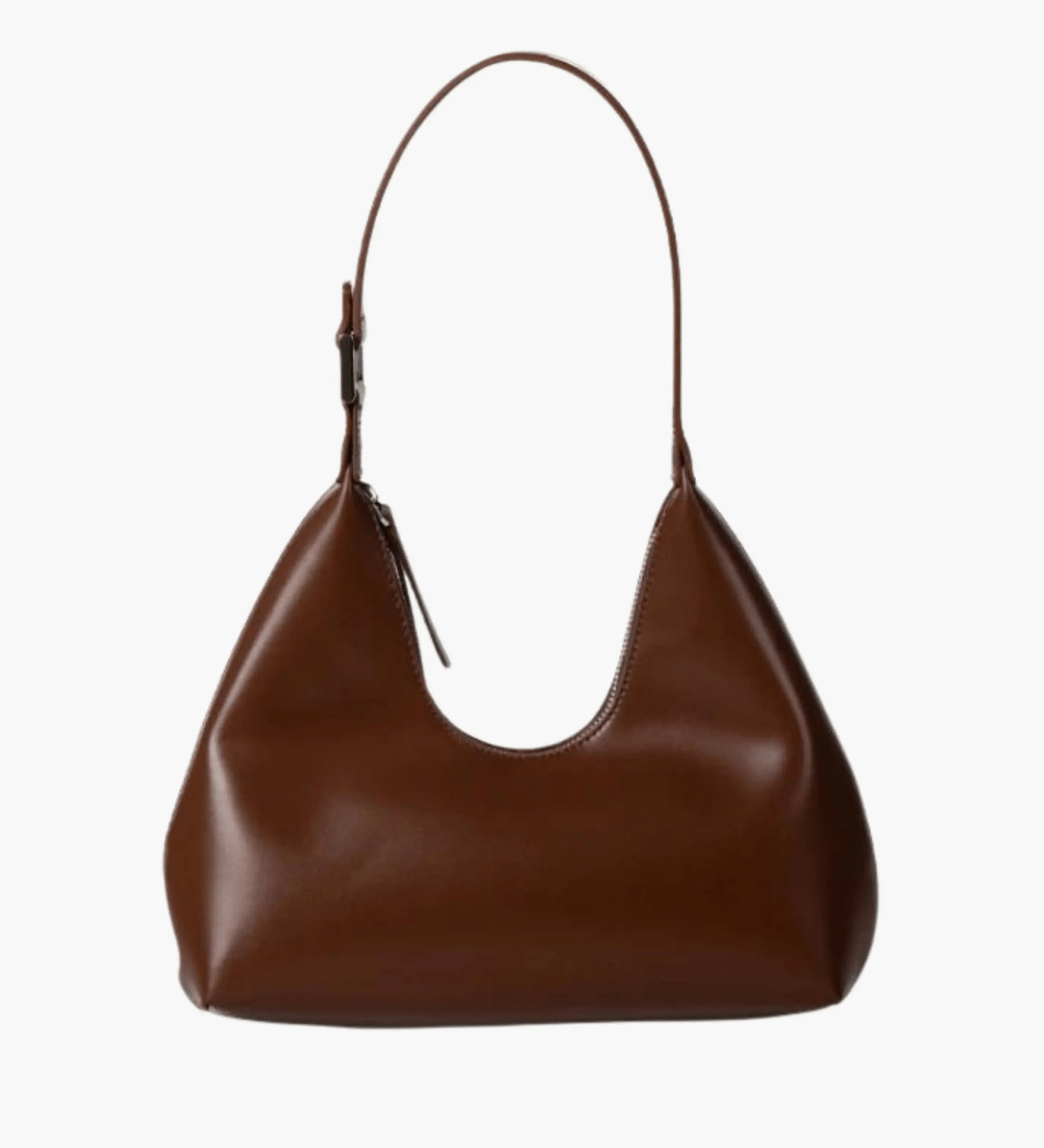 Selene | Luxe Black Leather Shoulder Bag – Sleek & Modern - in Brown | Arvea Bags