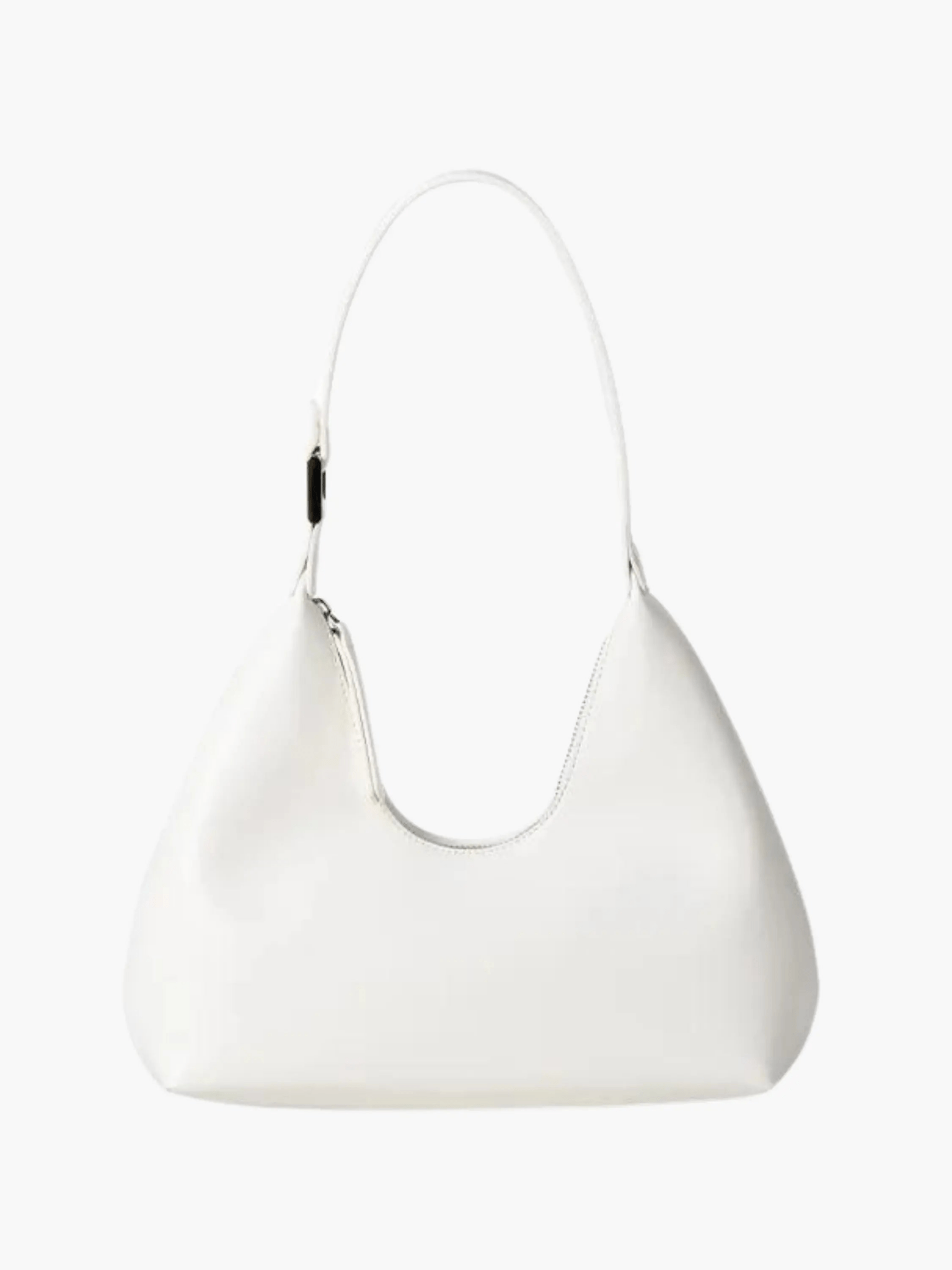 Selene | Luxe Black Leather Shoulder Bag – Sleek & Modern - in Light Beige | Arvea Bags