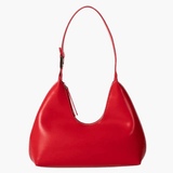 Selene | Luxe Black Leather Shoulder Bag – Sleek & Modern - in Red | Arvea Bags