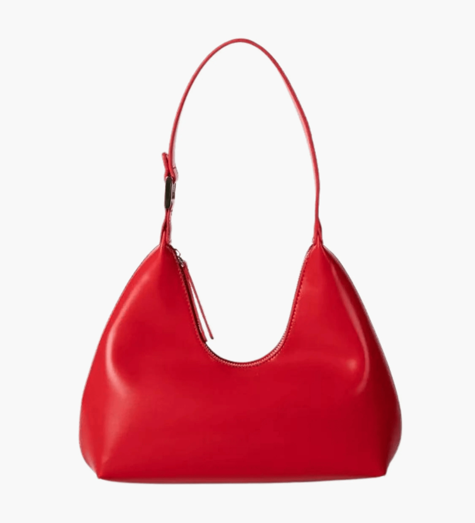 Selene | Luxe Black Leather Shoulder Bag – Sleek & Modern - in Red | Arvea Bags