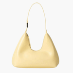 Selene | Luxe Black Leather Shoulder Bag – Sleek & Modern - in Yellow | Arvea Bags