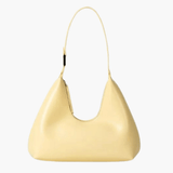 Selene | Luxe Black Leather Shoulder Bag – Sleek & Modern - in Yellow | Arvea Bags