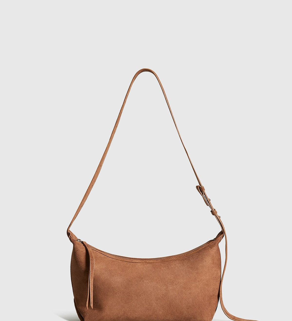 Semmie | Minimalist Burgundy Leather Shoulder Bag – Sleek & Contemporary - in Brown | Arvea Bags