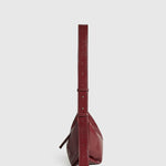 Semmie | Minimalist Burgundy Leather Shoulder Bag – Sleek & Contemporary - in Wine Red | Arvea Bags
