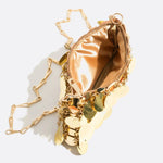 Sequin Chain Bag – Statement Party Clutch - in Gold | Arvea Bags