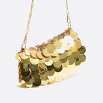 Sequin Chain Bag – Statement Party Clutch - in Gold | Arvea Bags