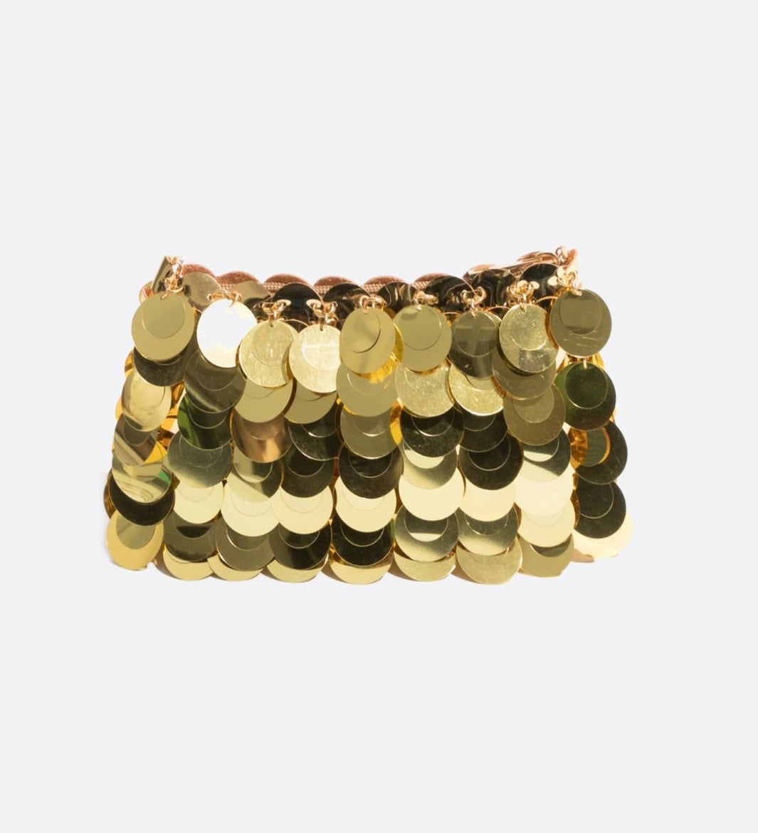 Sequin Chain Bag – Statement Party Clutch - in Gold | Arvea Bags