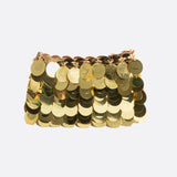 Sequin Chain Bag – Statement Party Clutch - in Gold | Arvea Bags