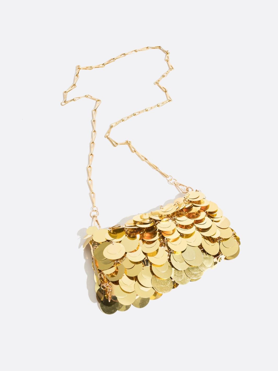Sequin Chain Bag – Statement Party Clutch - in Gold | Arvea Bags