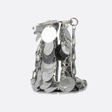 Sequin Shoulder Bag – Party Clutch with Chain Strap - in Silver | Arvea Bags