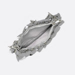 Sequin Shoulder Bag – Party Clutch with Chain Strap - in Silver | Arvea Bags