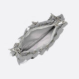 Sequin Shoulder Bag – Party Clutch with Chain Strap - in Silver | Arvea Bags