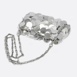 Sequin Shoulder Bag – Party Clutch with Chain Strap - in Silver | Arvea Bags