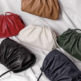 Serena Soft Leather Pouch Bag – Minimalist, Modern & Supple - in Black | Arvea Bags