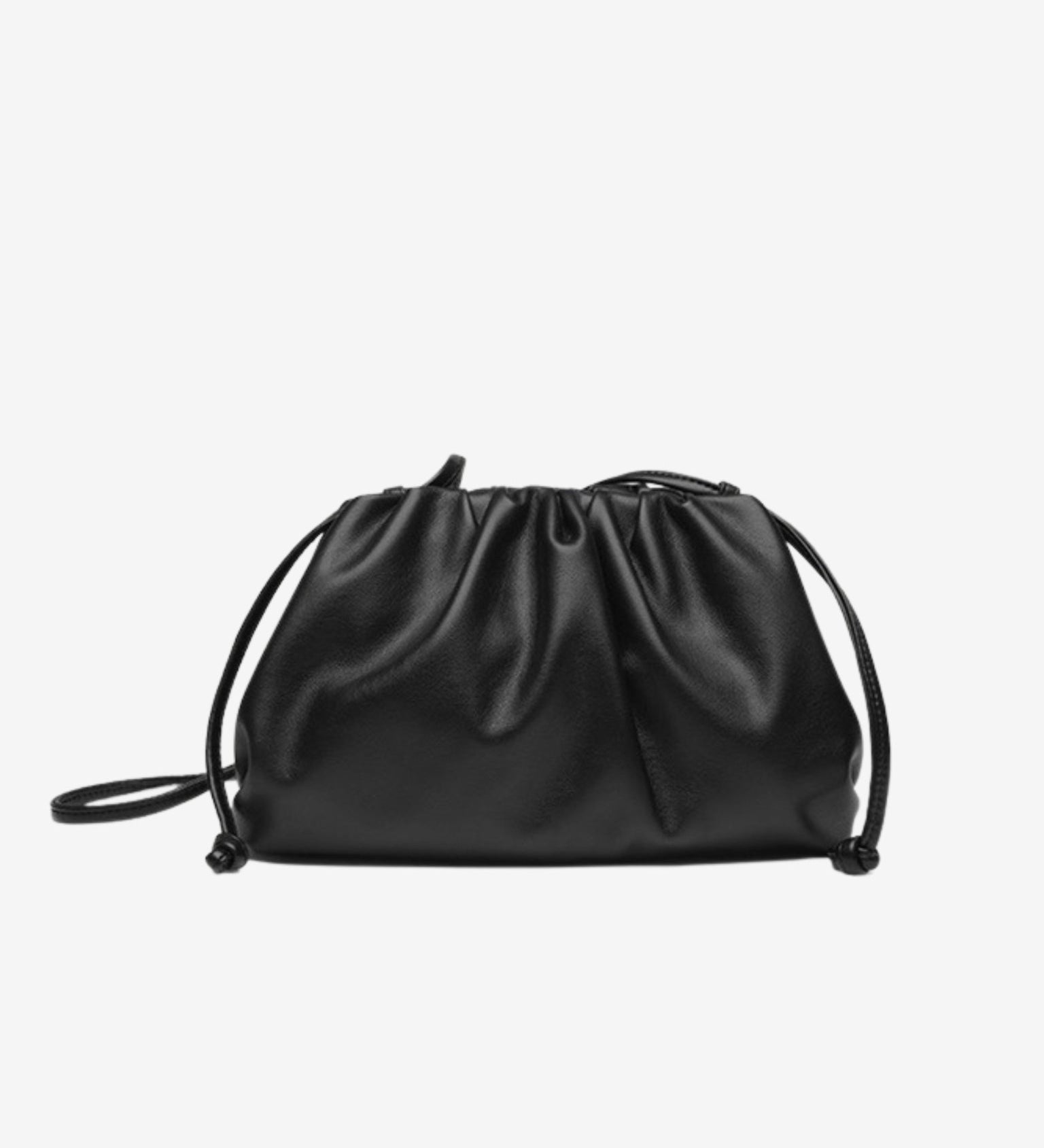 Serena Soft Leather Pouch Bag – Minimalist, Modern & Supple - in Black | Arvea Bags