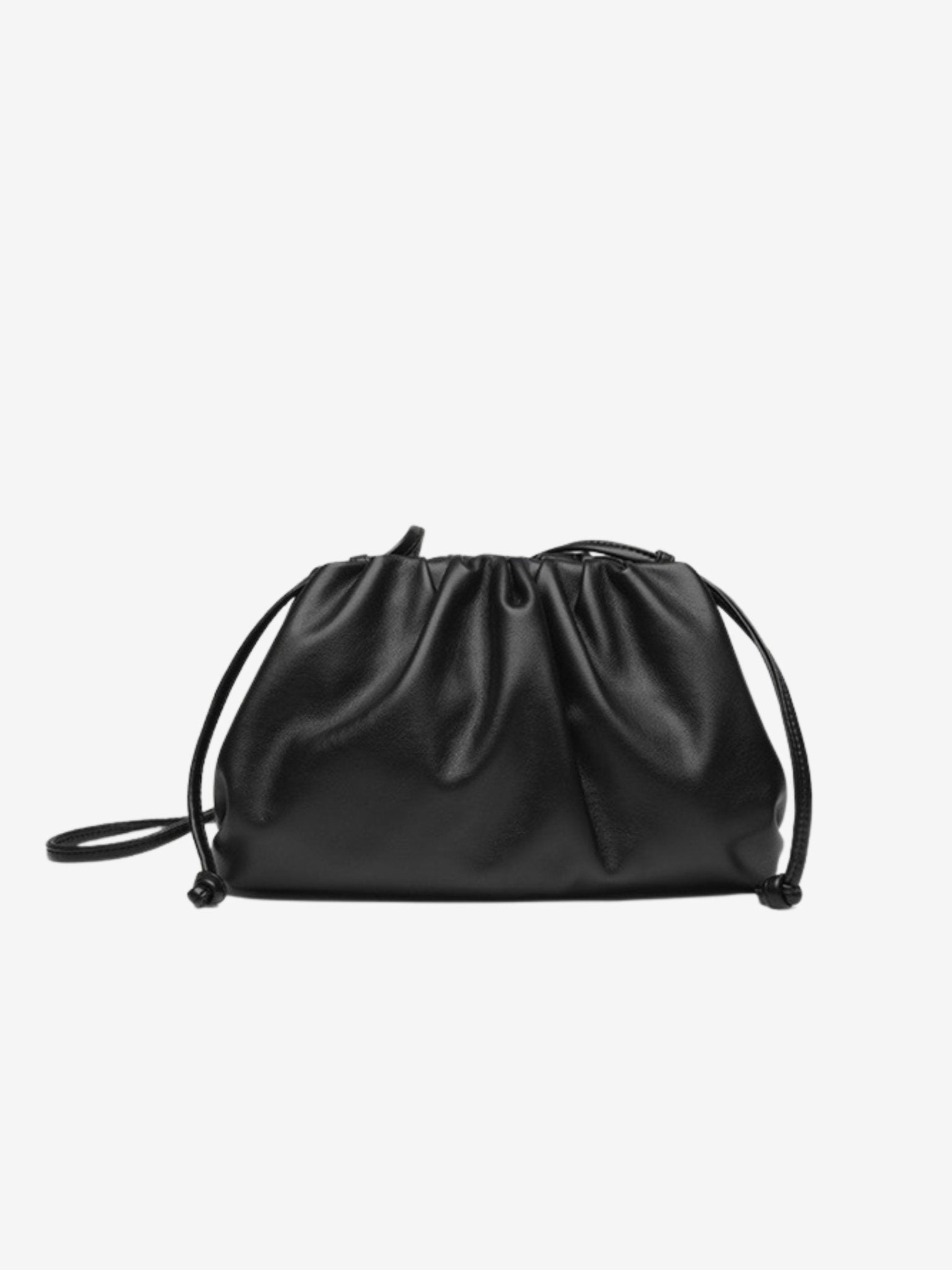 Serena Soft Leather Pouch Bag – Minimalist, Modern & Supple - in Black | Arvea Bags