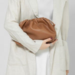 Serena Soft Leather Pouch Bag – Minimalist, Modern & Supple - in Caramel | Arvea Bags