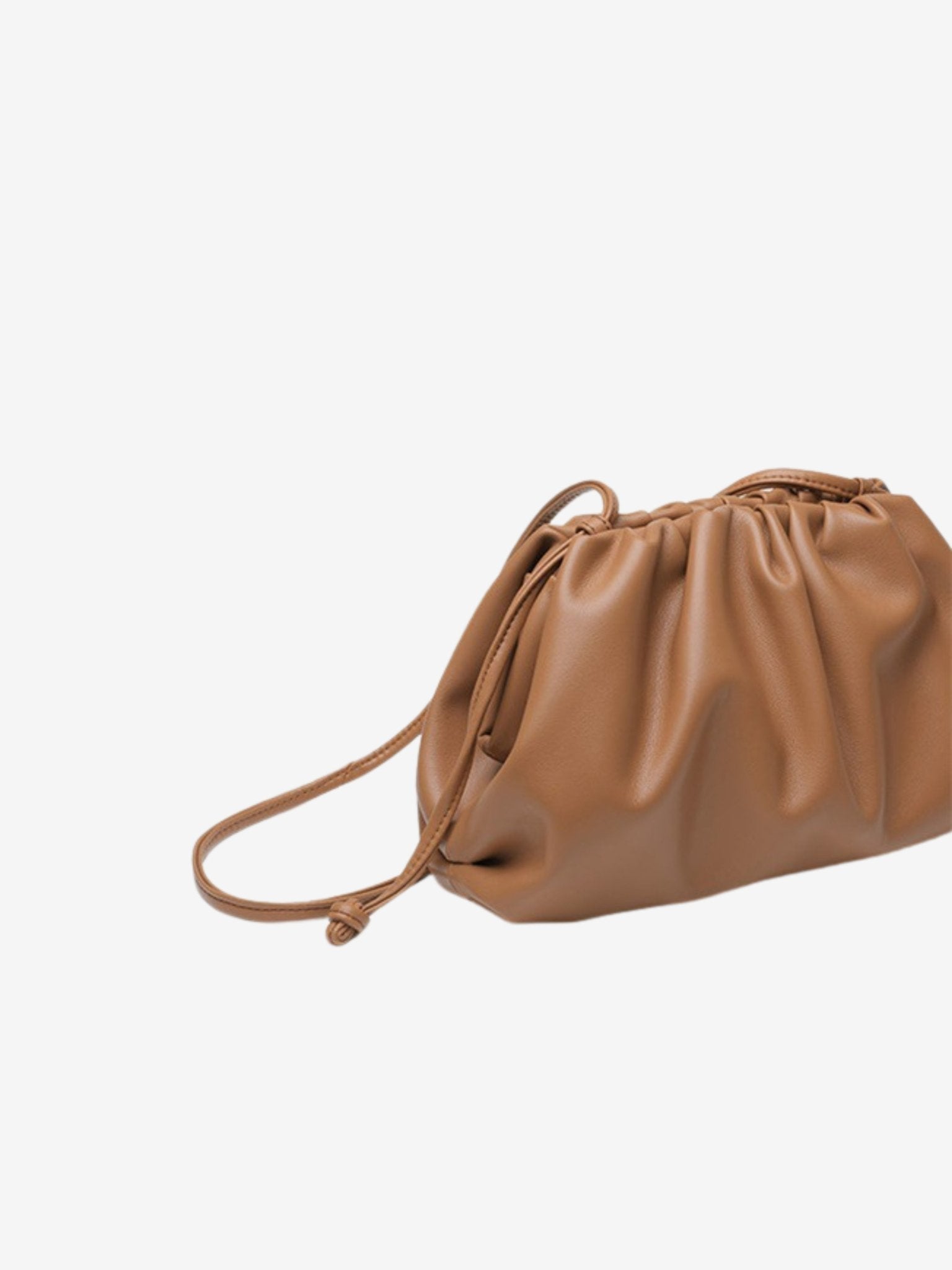 Serena Soft Leather Pouch Bag – Minimalist, Modern & Supple - in Caramel | Arvea Bags
