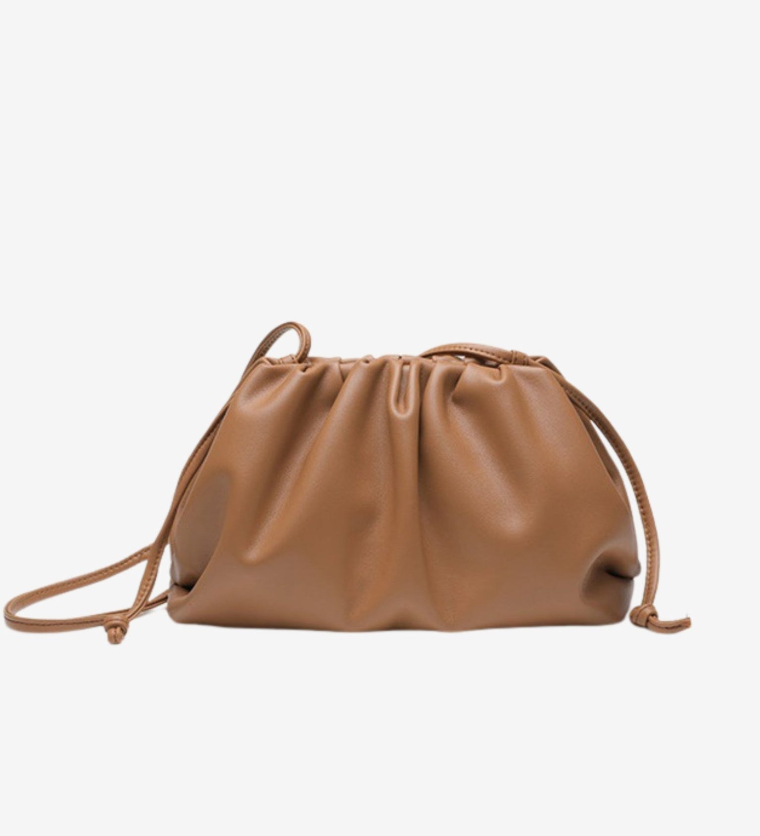 Serena Soft Leather Pouch Bag – Minimalist, Modern & Supple - in Caramel | Arvea Bags